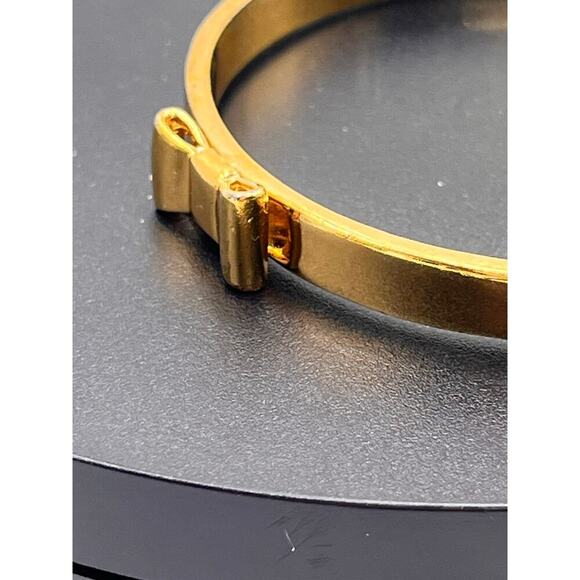 Kate Spade New York Gold Tone  "Take A Bow" Bangle Bracelet - Picture 3 of 12